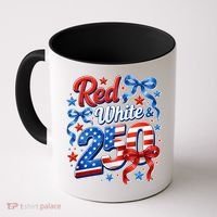 Cute Patriotic Red White And 250 Celebrate America's 250th Birthday Coffee Mug thumb 0