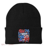 Cute Patriotic Red White And 250 Celebrate America's 250th Birthday Beanie thumb 0