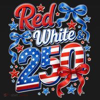 Cute Patriotic Red White And 250 Celebrate America's 250th Birthday Women's Hoodie thumb 2