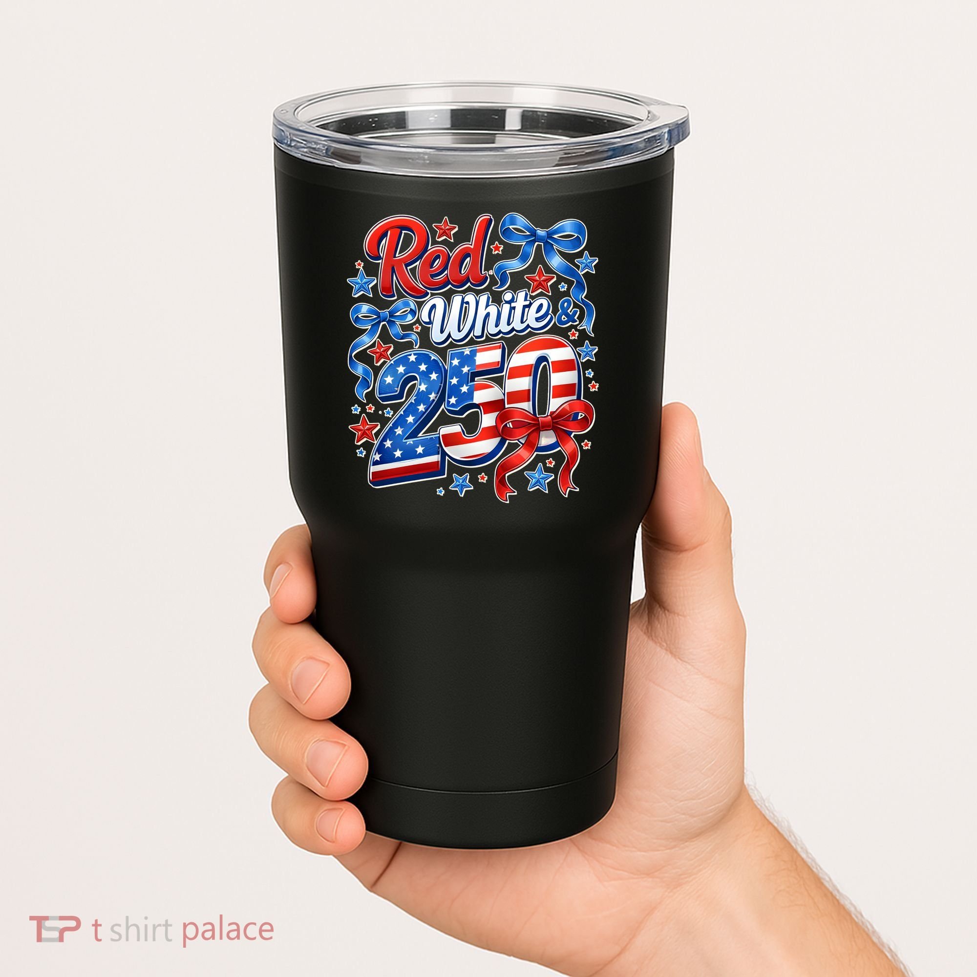 Cute Patriotic Red White And 250 Celebrate America's 250th Birthday Tumbler