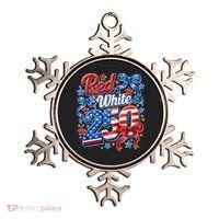 Cute Patriotic Red White And 250 Celebrate America's 250th Birthday Ornament thumb 0