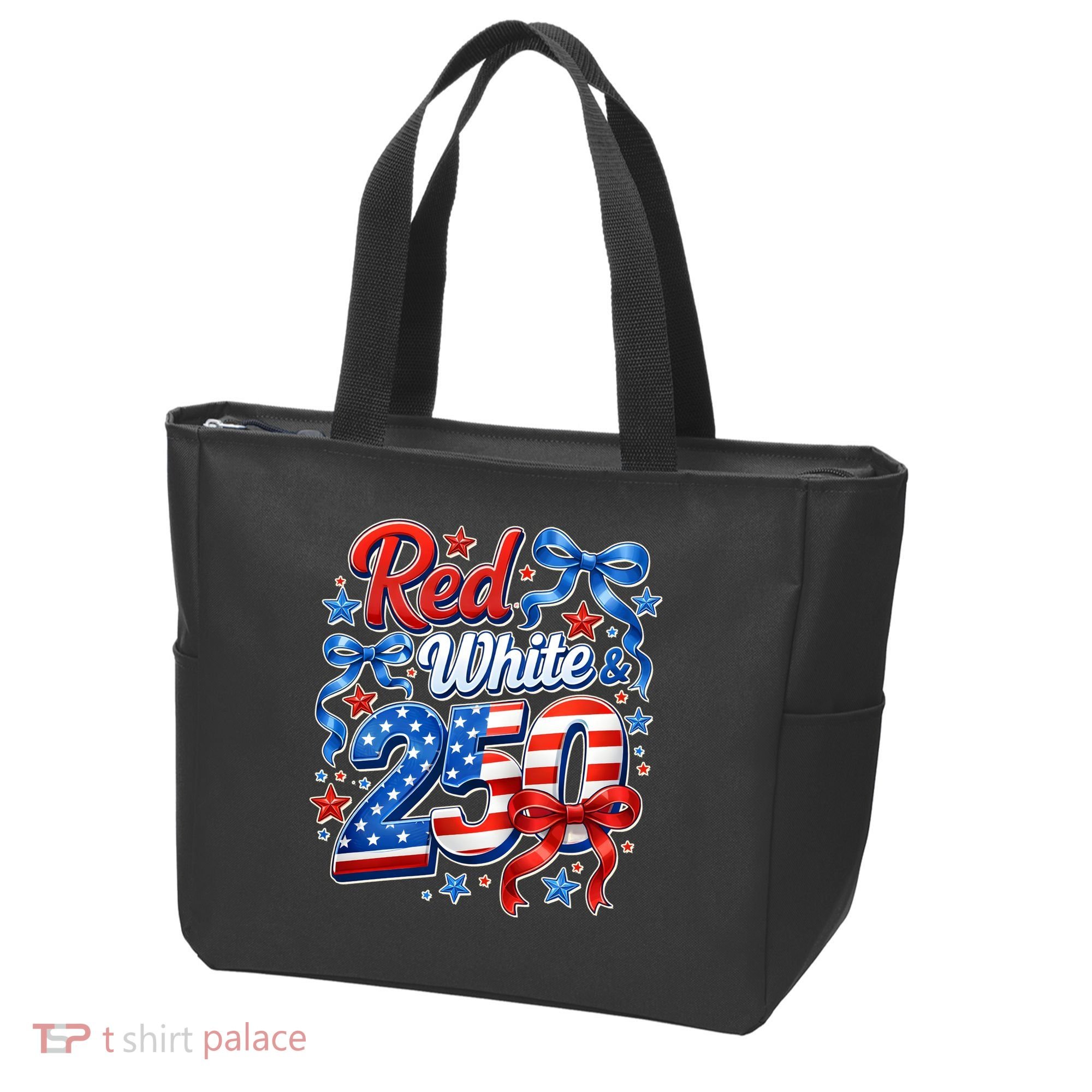 Cute Patriotic Red White And 250 Celebrate America's 250th Birthday Tote Bag
