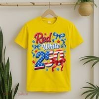 Cute Patriotic Red White And 250 Celebrate America's 250th Birthday T-Shirt thumb 2