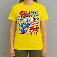 Cute Patriotic Red White And 250 Celebrate America's 250th Birthday T-Shirt thumb 4