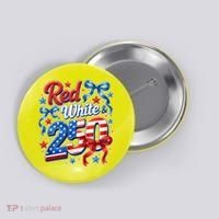 Cute Patriotic Red White And 250 Celebrate America's 250th Birthday Button thumb 0