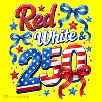 Cute Patriotic Red White And 250 Celebrate America's 250th Birthday Baby Bodysuit thumb 2