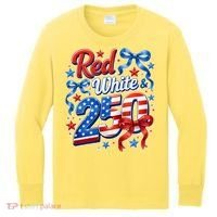 Cute Patriotic Red White And 250 Celebrate America's 250th Birthday Kids Long Sleeve Shirt thumb 0