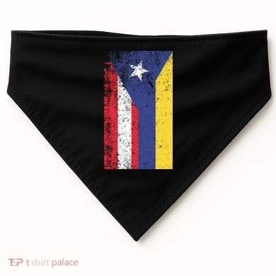 Colombia Puerto Rico Flag Pride USA-Made Doggie Bandana