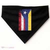 Colombia Puerto Rico Flag Pride USA-Made Doggie Bandana thumb 0
