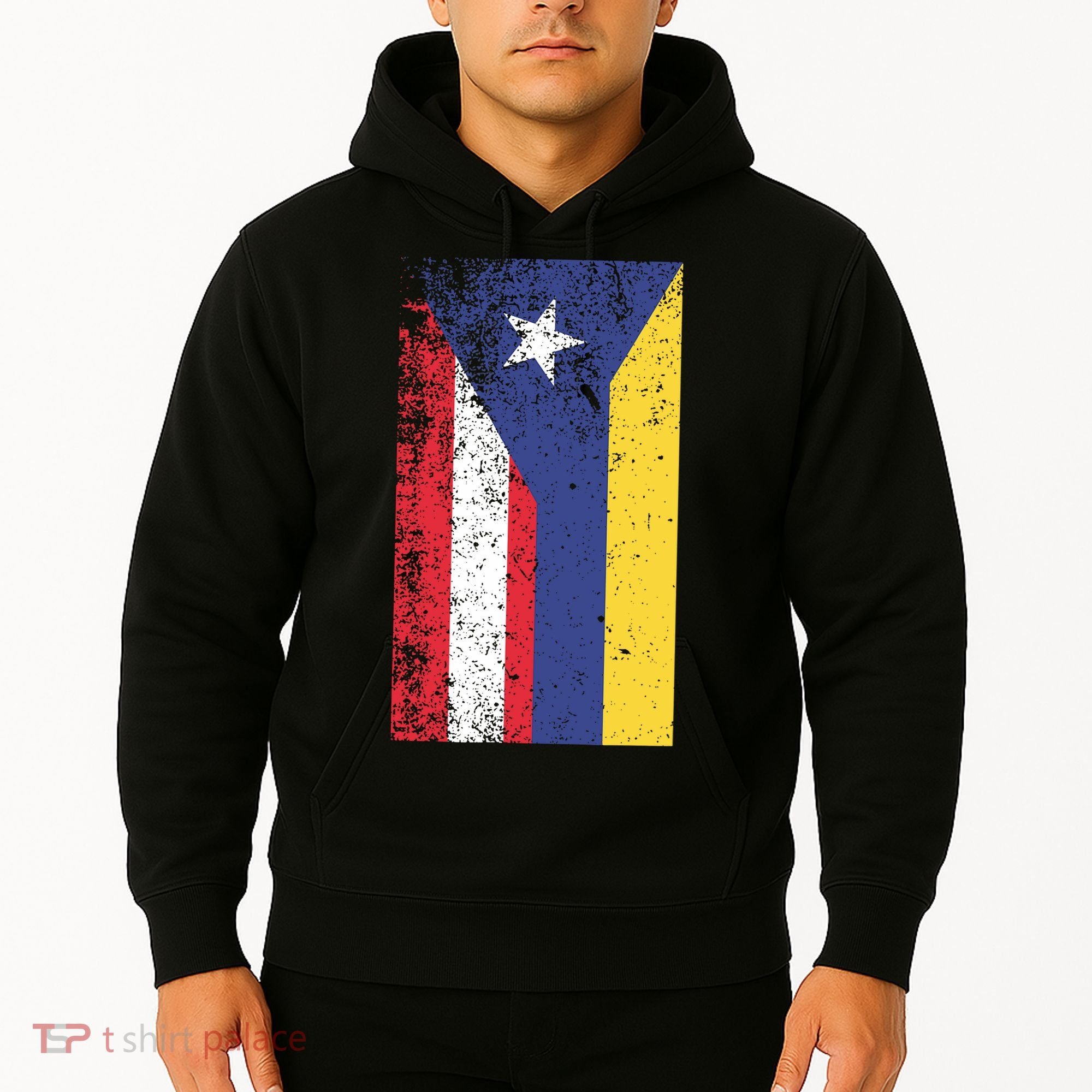Colombia Puerto Rico Flag Pride Hoodie