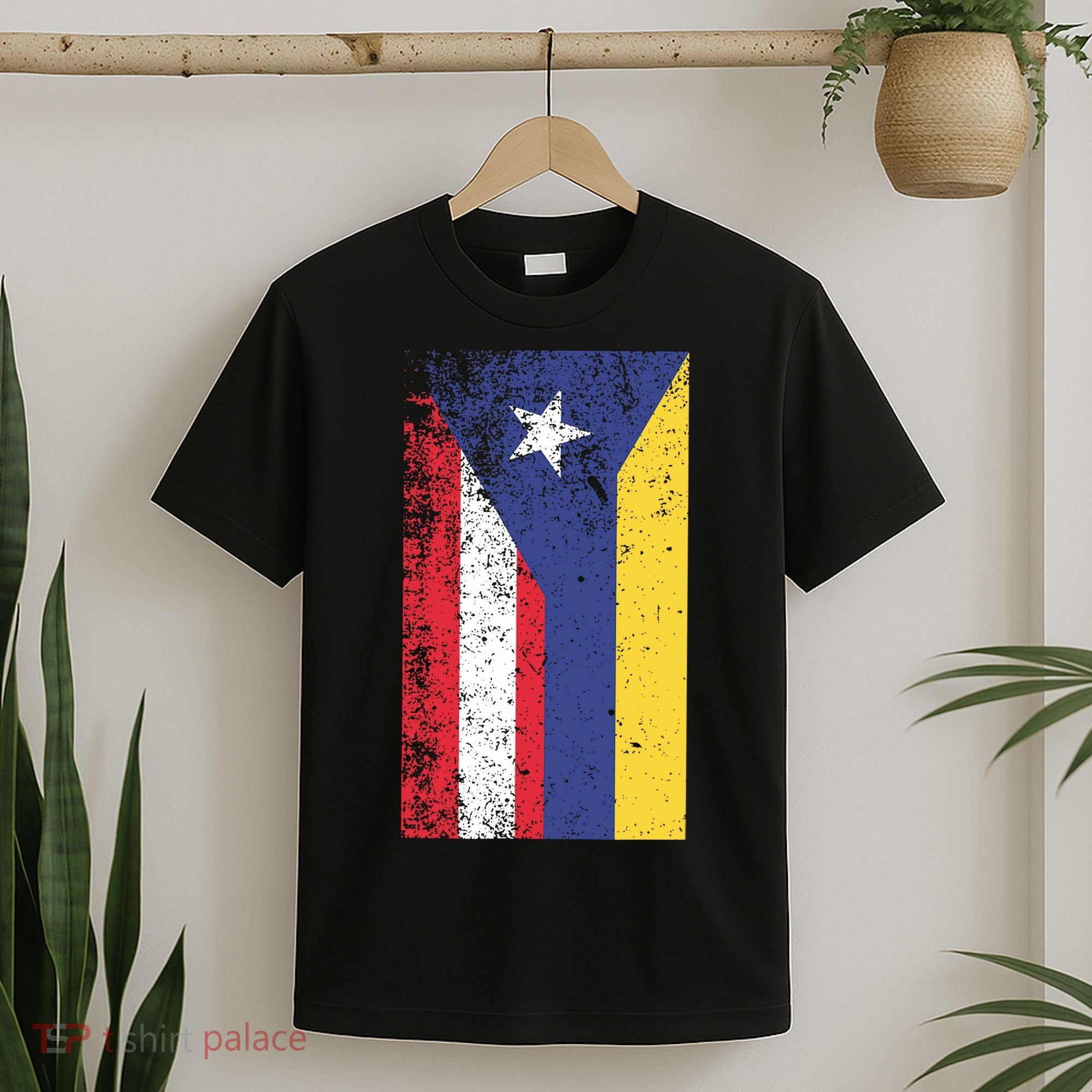 Colombia Puerto Rico Flag Pride T-Shirt