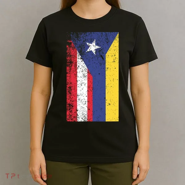 Colombia Puerto Rico Flag Pride T-Shirt