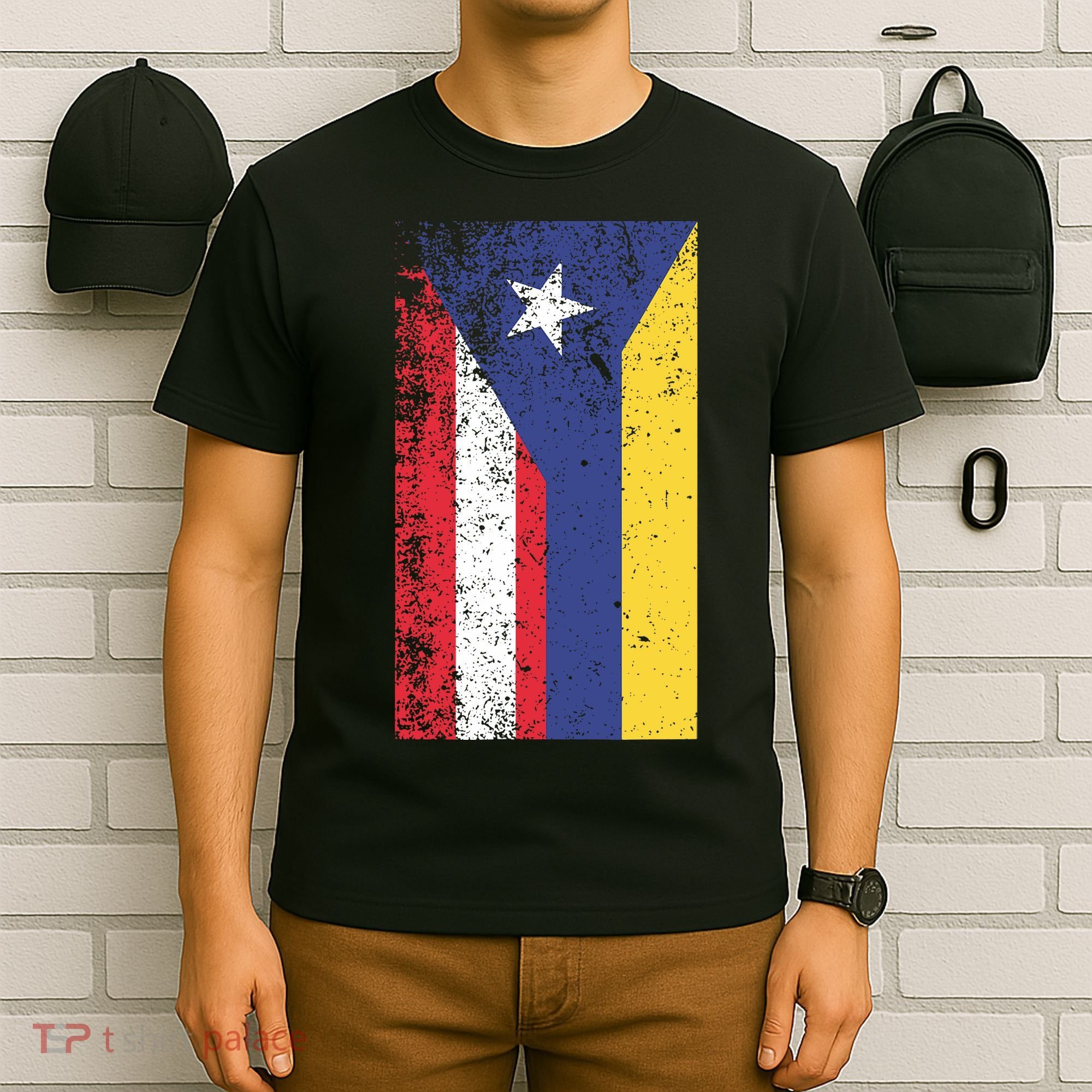Colombia Puerto Rico Flag Pride T-Shirt