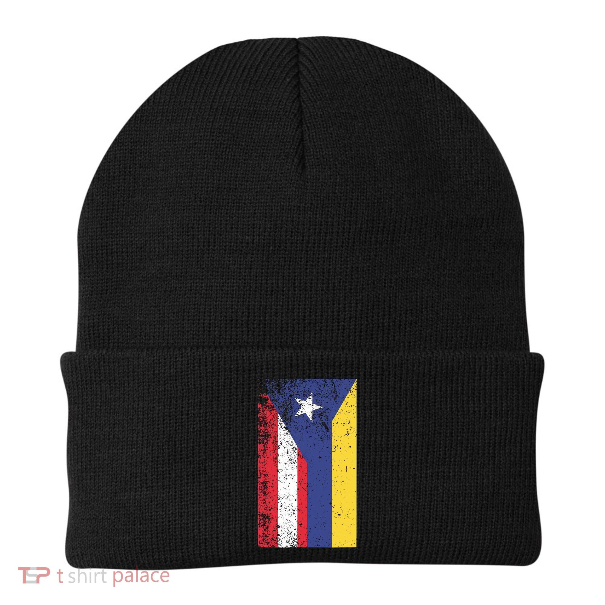 Colombia Puerto Rico Flag Pride Beanie