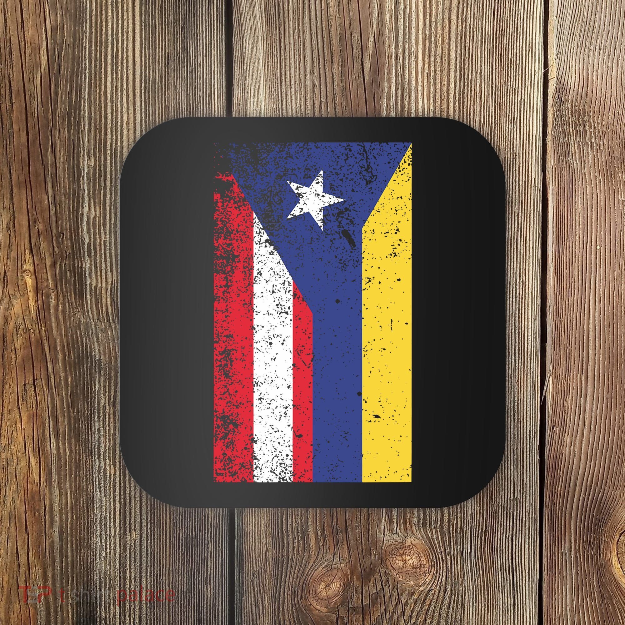 Colombia Puerto Rico Flag Pride Coaster