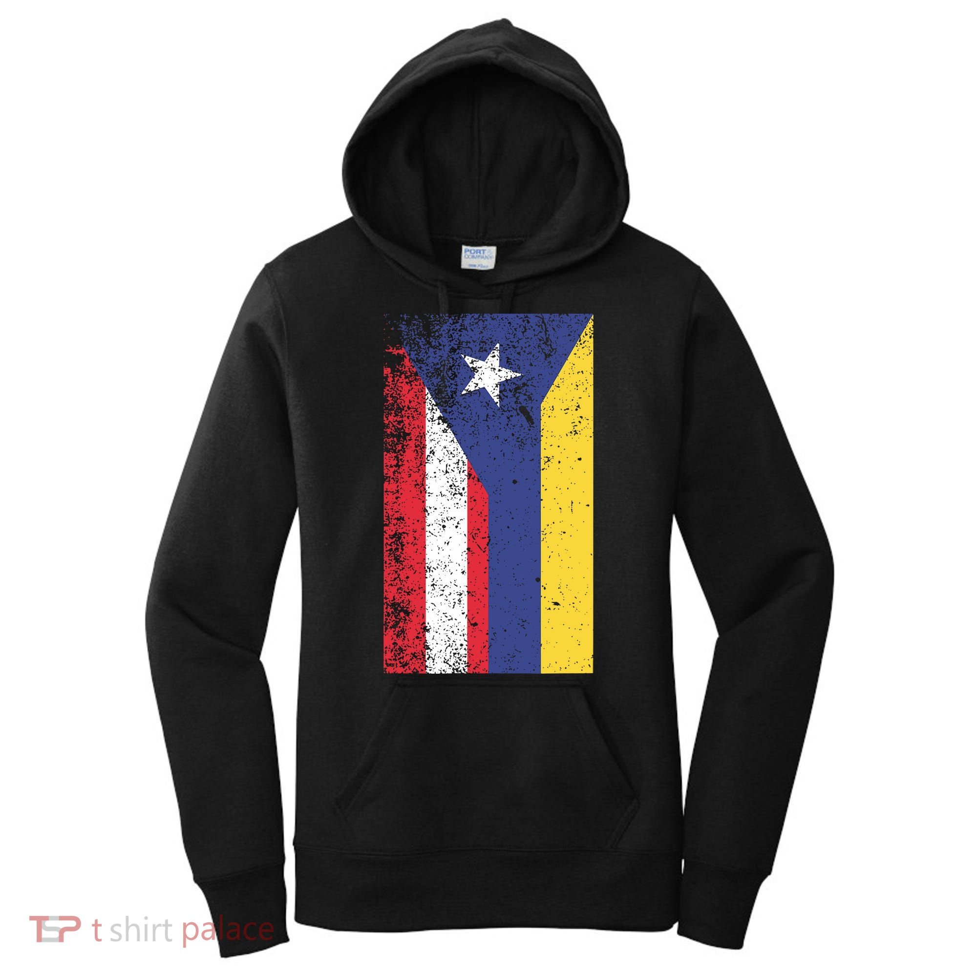 Colombia Puerto Rico Flag Pride Women's Hoodie