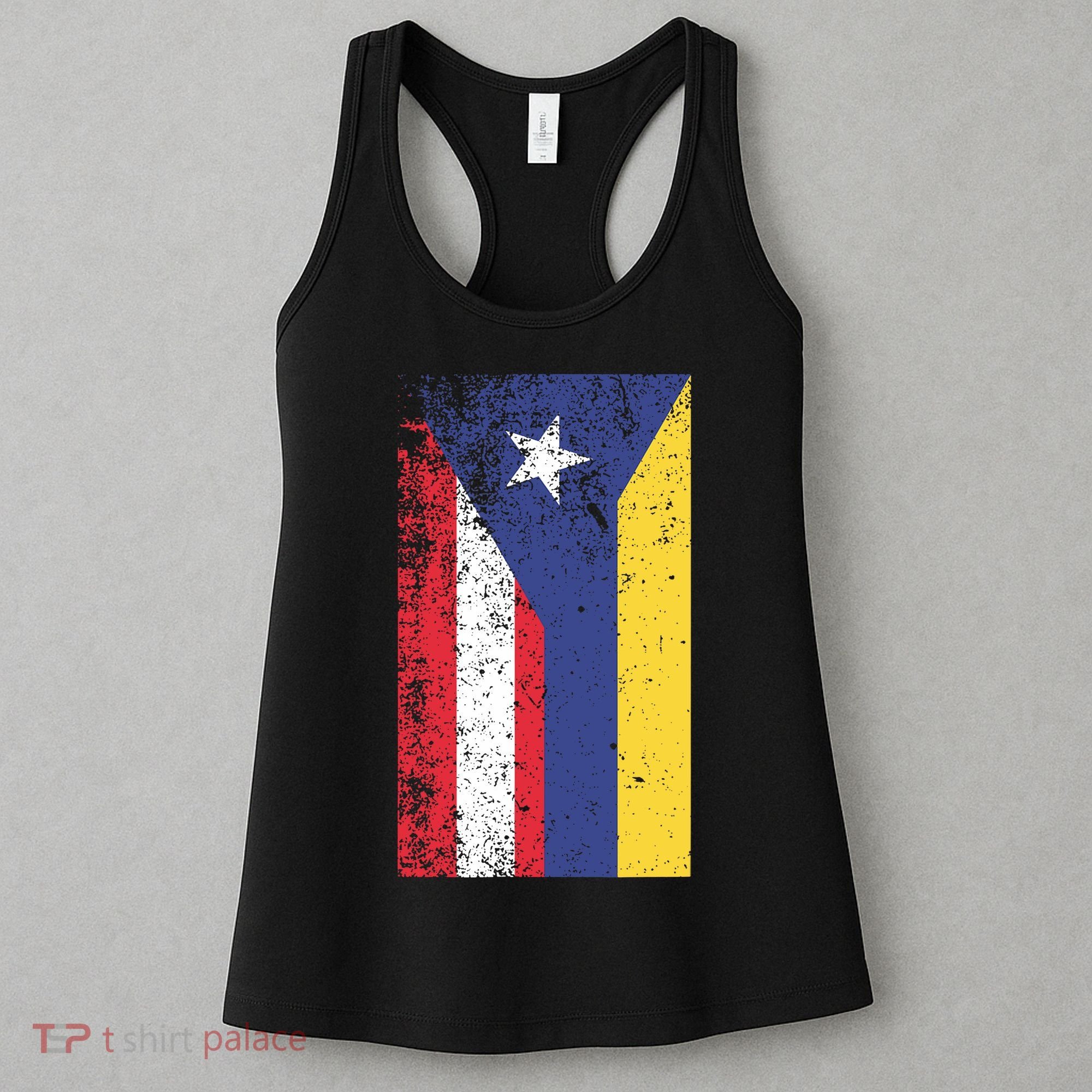 Colombia Puerto Rico Flag Pride Women's Tank Top