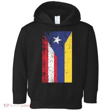Colombia Puerto Rico Flag Pride Toddler Hoodie