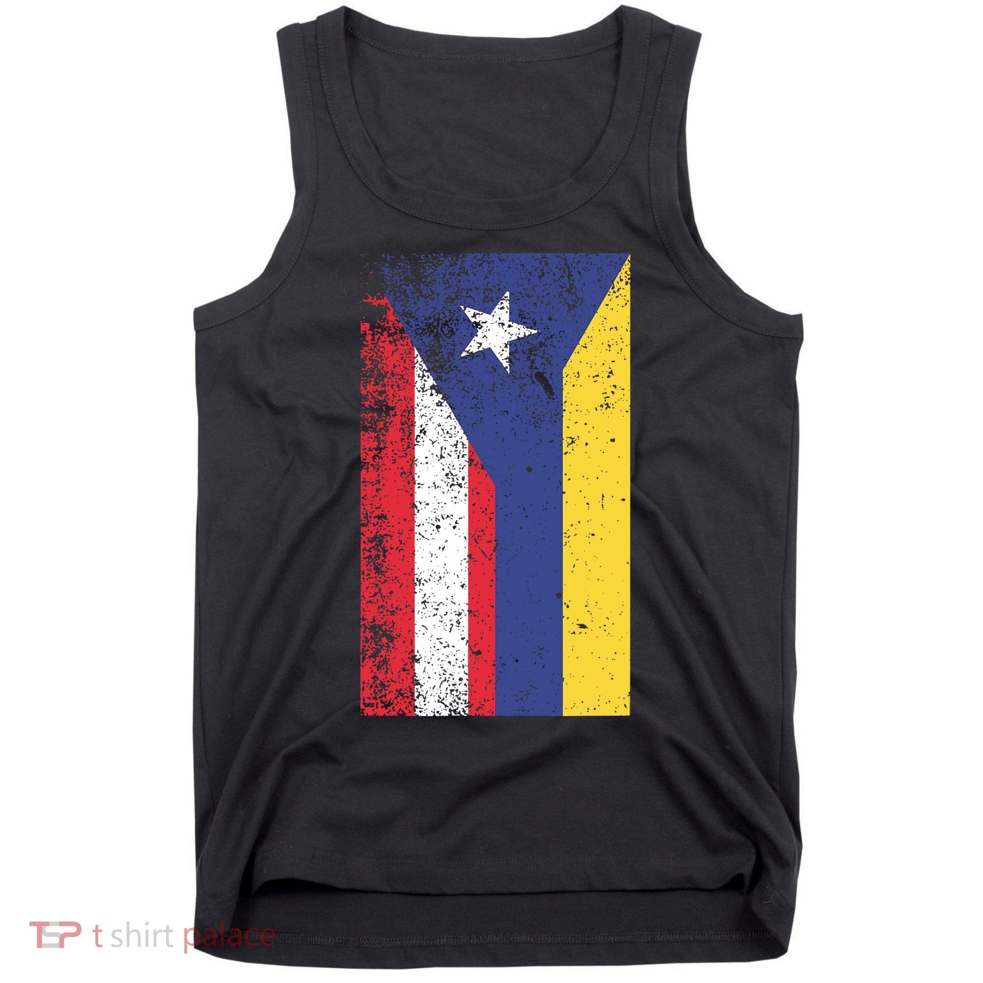Colombia Puerto Rico Flag Pride Tank Top