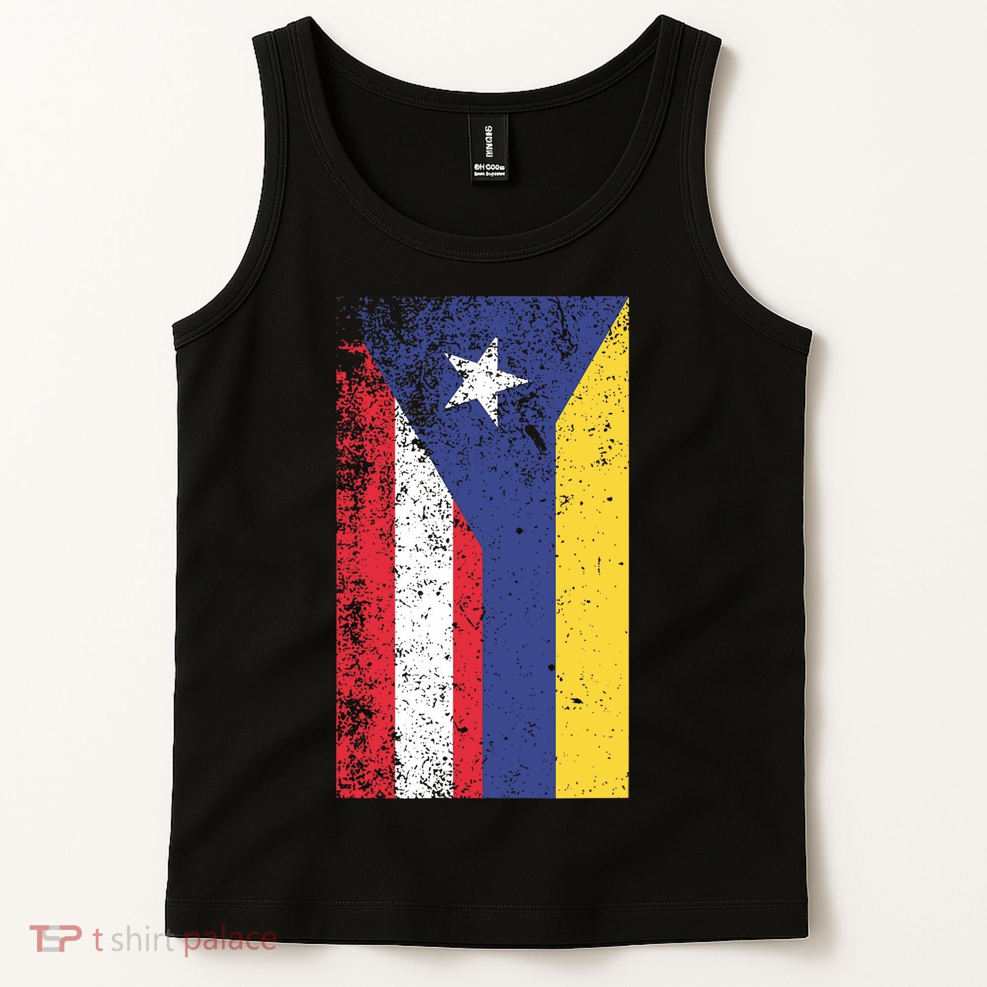 Colombia Puerto Rico Flag Pride Tank Top