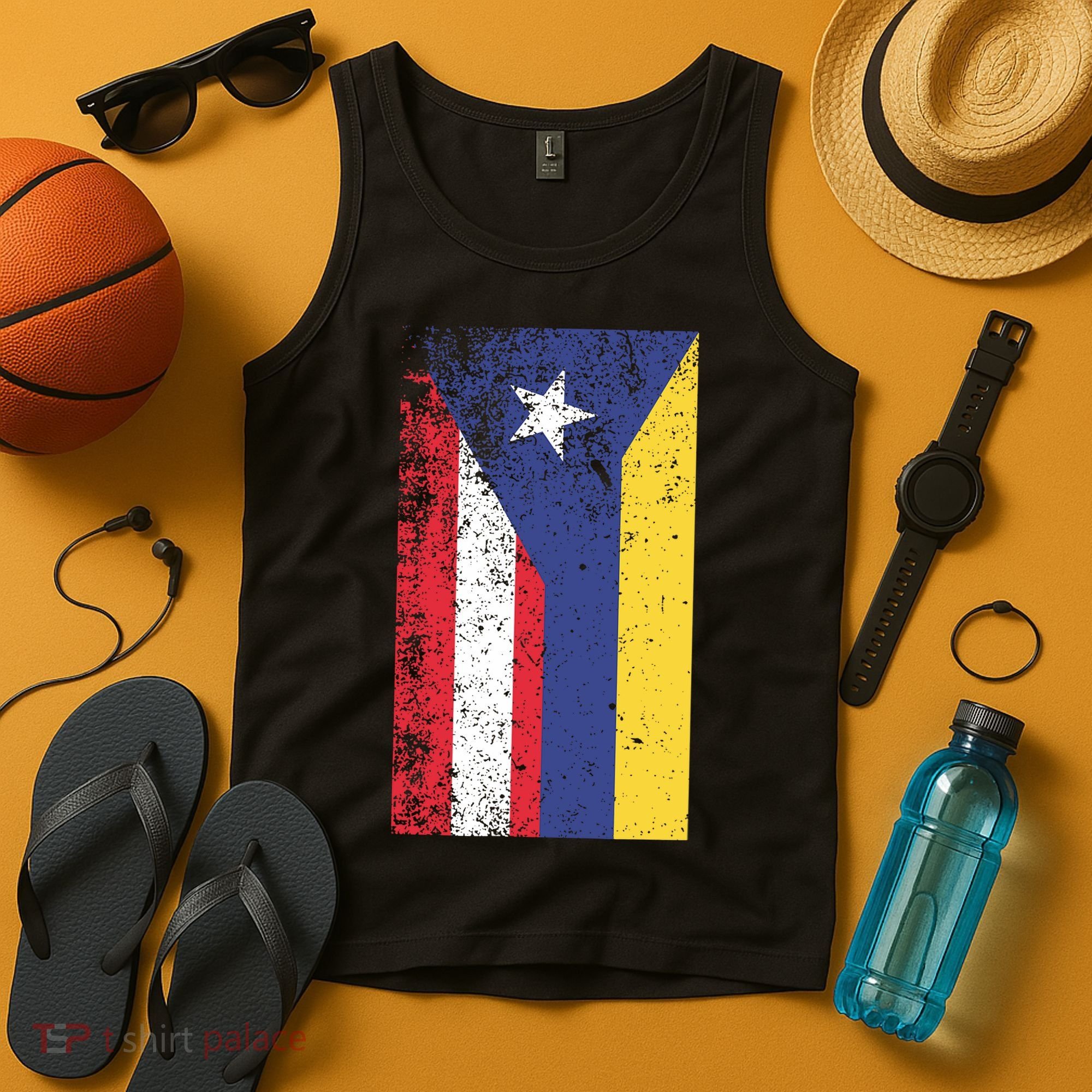 Colombia Puerto Rico Flag Pride Tank Top