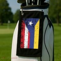 Colombia Puerto Rico Flag Pride Golf Towel thumb 2