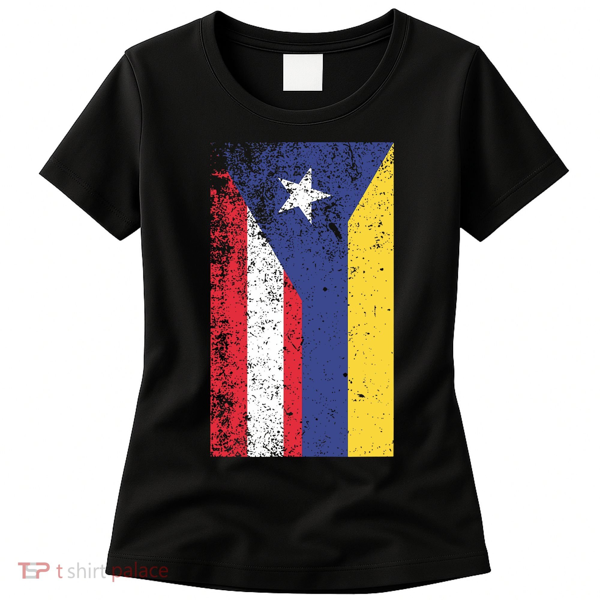Colombia Puerto Rico Flag Pride Women's T-Shirt