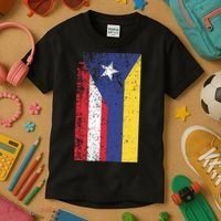 Colombia Puerto Rico Flag Pride Kids T-Shirt thumb 3