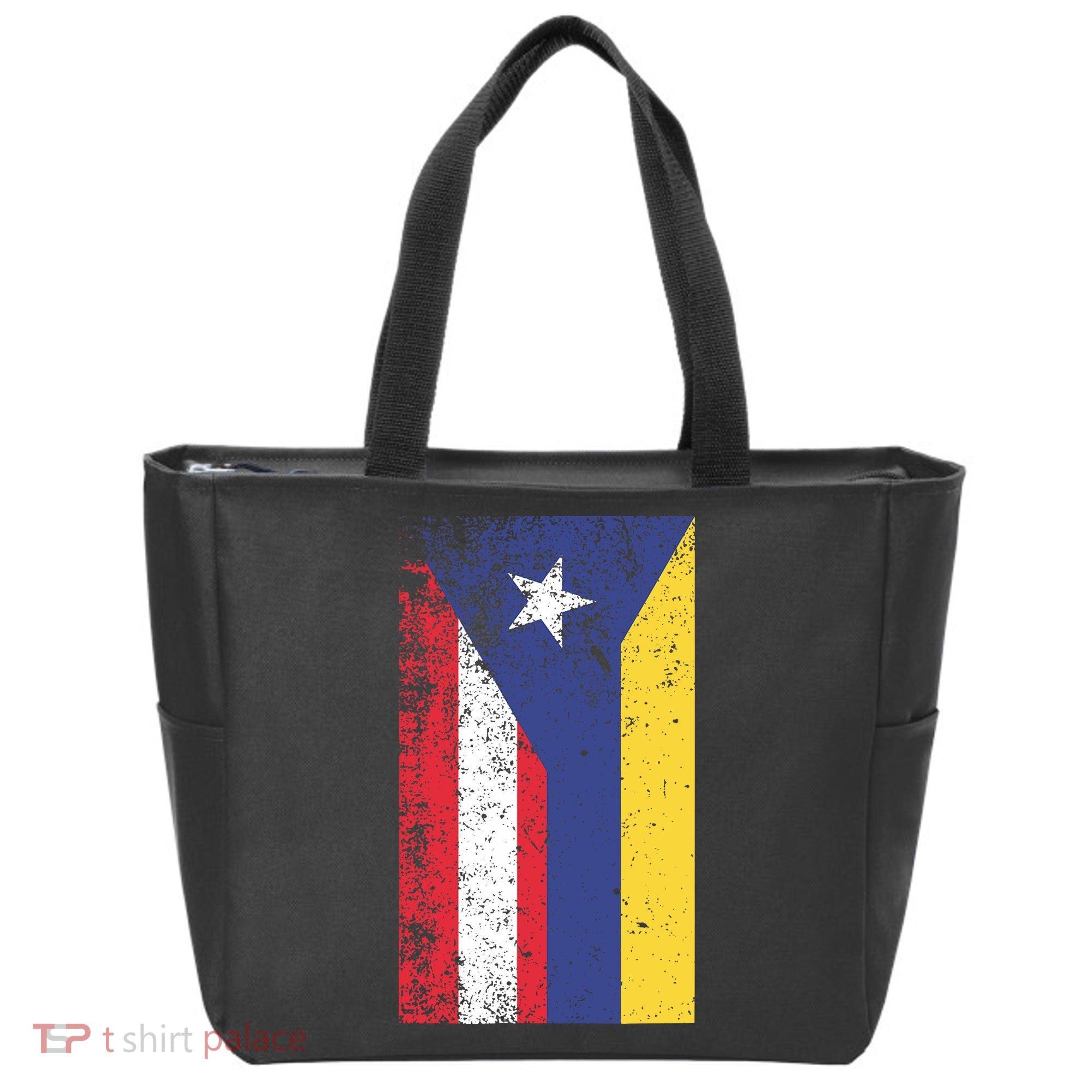 Colombia Puerto Rico Flag Pride Tote Bag