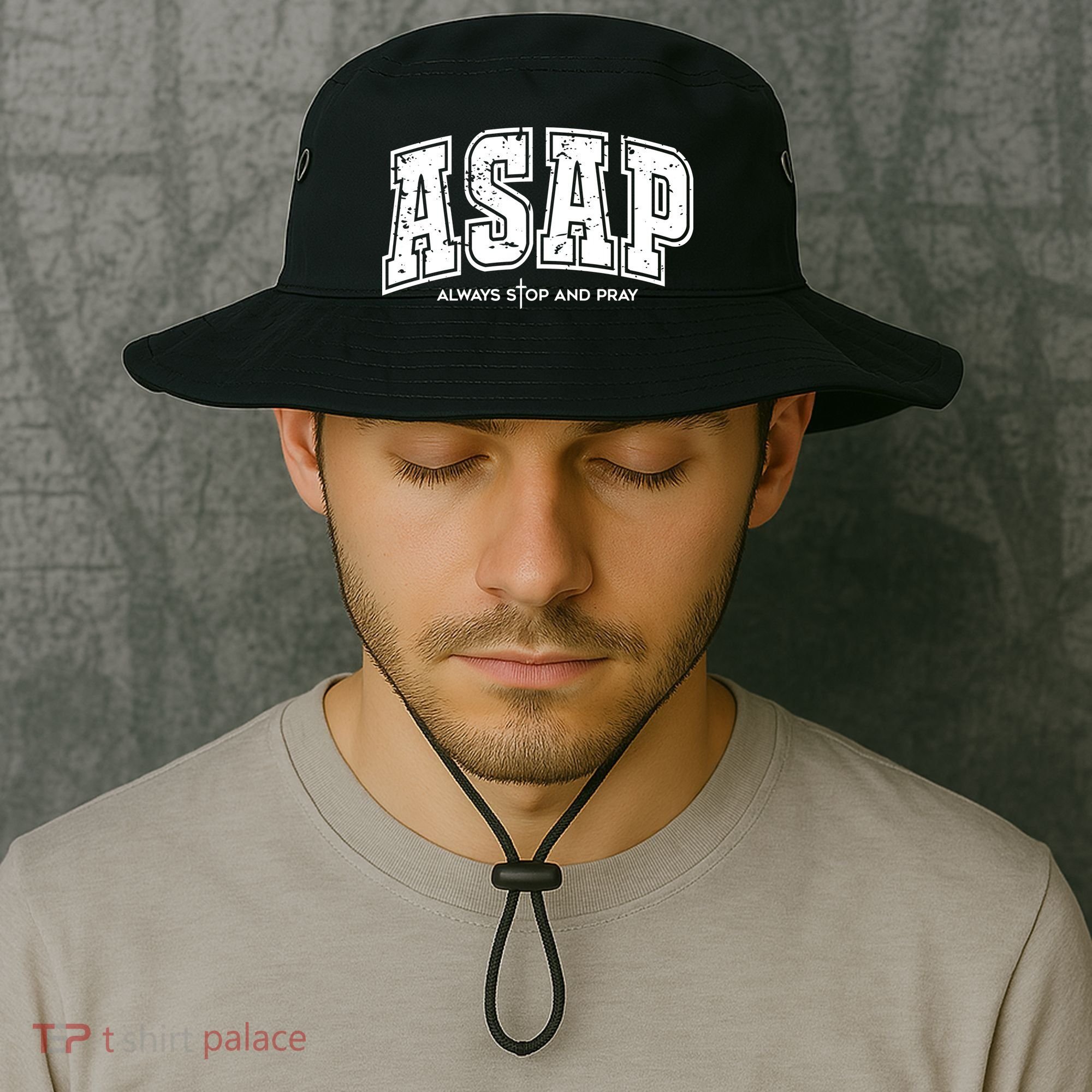 Christian Prayer Religious ASAP Always Stop And Pray Bucket Hat