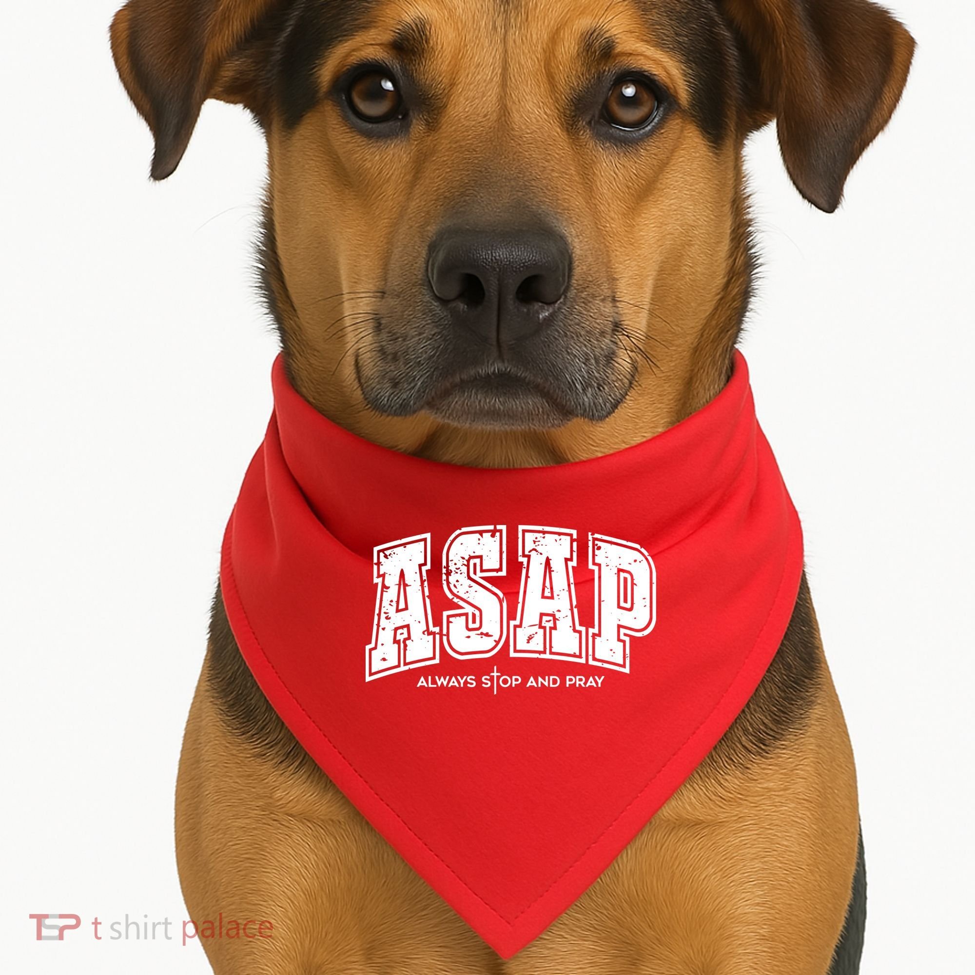 Christian Prayer Religious ASAP Always Stop And Pray USA-Made Doggie Bandana