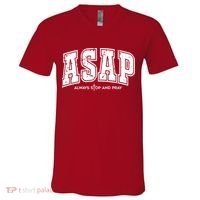 Christian Prayer Religious ASAP Always Stop And Pray V-Neck T-Shirt thumb 0