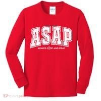 Christian Prayer Religious ASAP Always Stop And Pray Kids Long Sleeve Shirt thumb 0