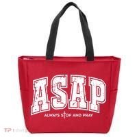 Christian Prayer Religious ASAP Always Stop And Pray Tote Bag thumb 0