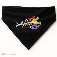 Cat Prism Rainbow Light Funny Physics Science Spectral Cat USA-Made Doggie Bandana thumb 0