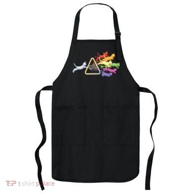 Cat Prism Rainbow Light Funny Physics Science Spectral Cat Apron