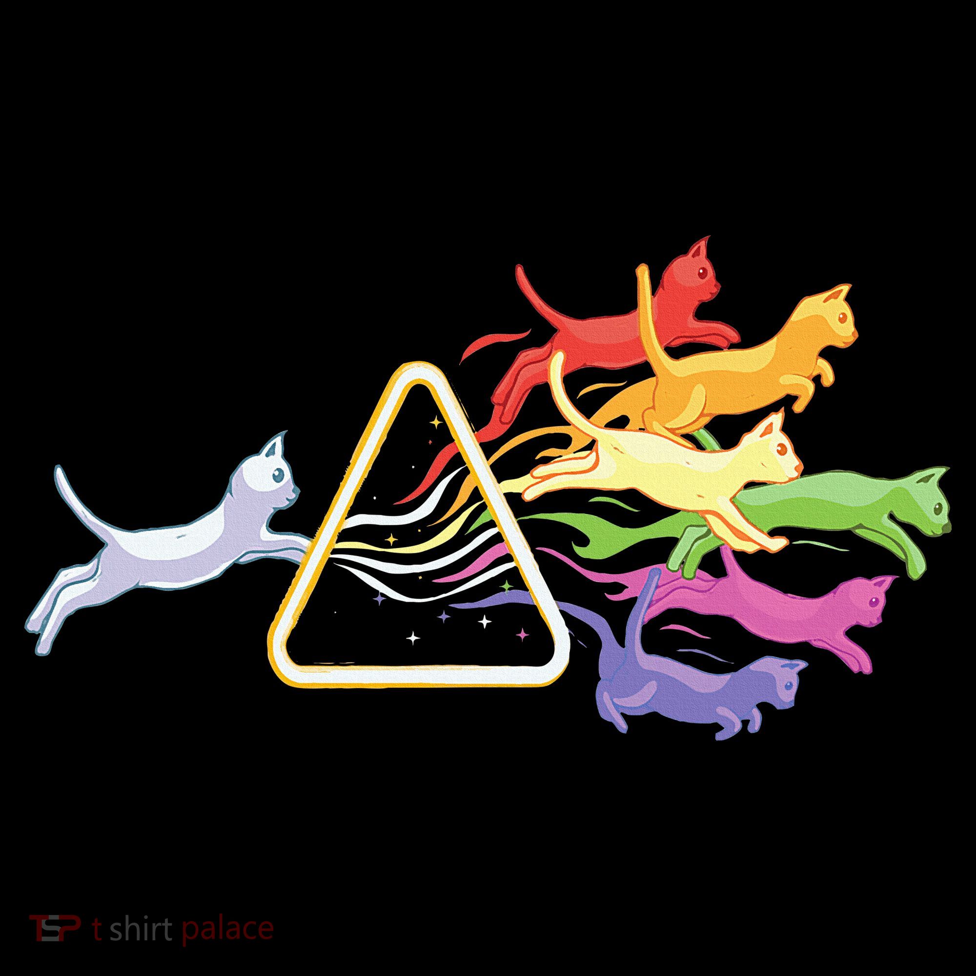 Cat Prism Rainbow Light Funny Physics Science Spectral Cat Mousepad