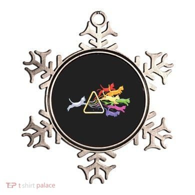 Cat Prism Rainbow Light Funny Physics Science Spectral Cat Ornament