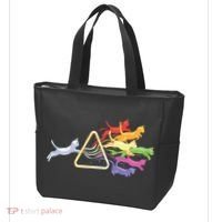 Cat Prism Rainbow Light Funny Physics Science Spectral Cat Tote Bag thumb 3