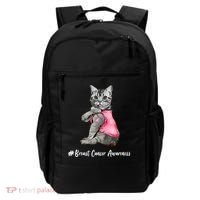 Cat Pink Ribbon Breast Cancer Backpack thumb 0