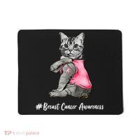 Cat Pink Ribbon Breast Cancer Mousepad thumb 0