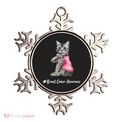 Cat Pink Ribbon Breast Cancer Ornament