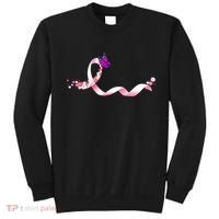 Cute Pink Ribbon Butterfly Breast Cancer Awareness Sweatshirt thumb 0