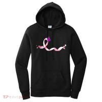 Cute Pink Ribbon Butterfly Breast Cancer Awareness Women's Hoodie thumb 0