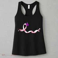 Cute Pink Ribbon Butterfly Breast Cancer Awareness Women's Tank Top thumb 3