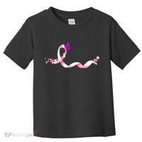 Cute Pink Ribbon Butterfly Breast Cancer Awareness Toddler T-Shirt thumb 0