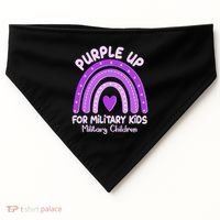Cute Purple Rainbow Wear Purple USA-Made Doggie Bandana thumb 0