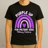 Cute Purple Rainbow Wear Purple T-Shirt thumb 3