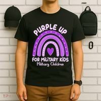 Cute Purple Rainbow Wear Purple T-Shirt thumb 6