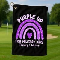 Cute Purple Rainbow Wear Purple Golf Towel thumb 1